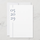 Typographie chic Périwinkle Faire-part de mariage  (Dos)