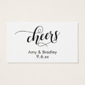 Typographie Chic Script Tickets de Boisson sur Fon (Dos)