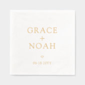 Typographie classique simple Noms Mariage moderne (Recto)