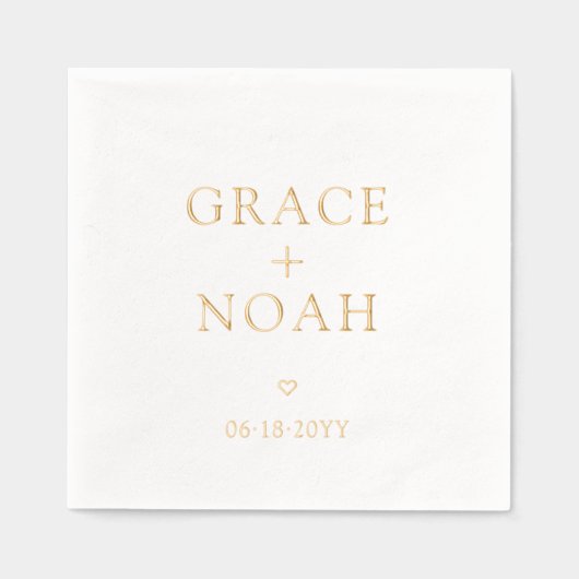 Typographie classique simple Noms Mariage moderne (Recto)