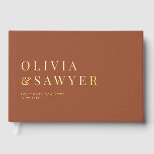 Typographie classique Terracotta Mariage photo