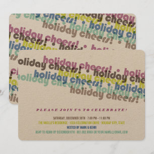 Typographie colorée Bravo Invitation de fête de va