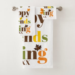 Typographie colorée Happy Friendsgiving fall