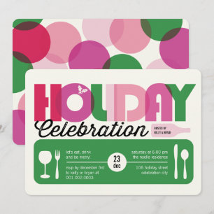 Typographie colorée Moderne Invitation de fête de