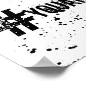 typographie cool hashtag poster art mur (Coin)