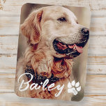 Typographie Cool simple et moderne Nom et photo<br><div class="desc">Ce design simple et moderne est composé d'une typographie de script simple et moderne. Ajoutez une photo d'animal de compagnie personnalisée.</div>