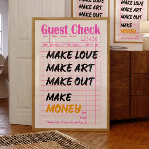 Typographie Coquette Art Mural Féminin de Motivati