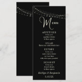 Typographie crème 32, Menu Cordes Lumière Noire de (Devant / Derrière)
