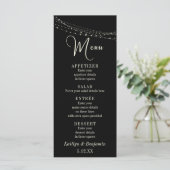 Typographie crème 32, Menu Cordes Lumière Noire de (Debout devant)