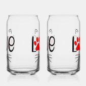 Typographie d'amour de chats mignons avec Red Paw (Droite)