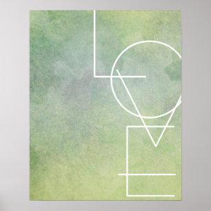 typographie d'amour moderne chic poster art mur