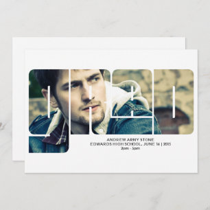 Typographie de 2e année Faire-part de diplôme de p