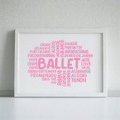 Typographie de ballet Poster Wall Art