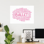 Typographie de ballet Poster Wall Art (Bureau à domicile)