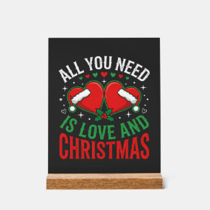 Typographie de chapeau de Père Noël d'amour de Noë