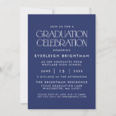 TYPOGRAPHIE DE DIPLÔMÉE MODERNE INVITATION DE FIN (Dos)
