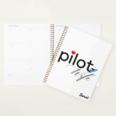Typographie de femme de pilote & Avion simple, min (Devant avec enveloppe)