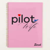 Typographie de femme de pilote & Avion Simple,Mini (Devant)