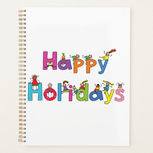 Typographie de figures bâtons pour joyeuses fêtes (Devant)