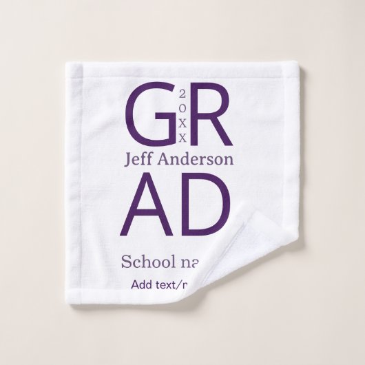 Typographie de graduation moderne simple minimale (Gant de toilette)