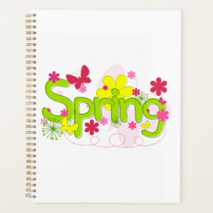 Typographie de jardin printanier Fleurs Papillons