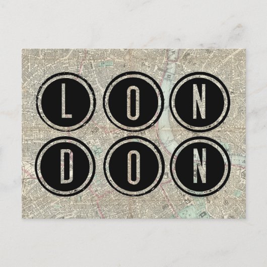 Typographie de la carte de Londres (Devant)