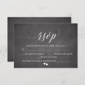 Typographie de la carte de réponse de script RSVP  (Devant / Derrière)
