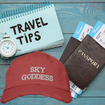 Typographie de la déesse du ciel, désir, simple<br><div class="desc">Typographie de la déesse du ciel,  Wanderlust,  Simple Casquette de baseball brodé. Lancez votre passion pour l'aventure avec notre casquette Wanderlust. Cette casquette élégante affiche un design qui s'adresse au coeur de chaque voyageur passionné. Les Droits D'Auteur Tournent En Style.</div>