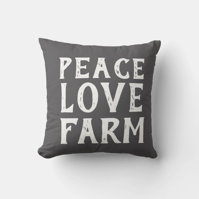 typographie de la ferme PEACE LOVE | Coussin extér (Recto)