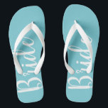 Typographie de la mariée Flops Mariage bleu<br><div class="desc">Nos tongs de mariée sont pour la mariée d'être.</div>