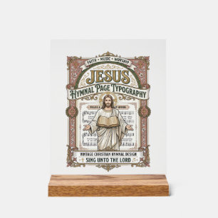 Typographie de la page de l'hymne de Jésus Page de