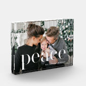 Typographie de la paix avec le nom Bloc photo (Gauche)