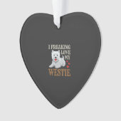 Typographie de l'amour du chien Westie (devant)