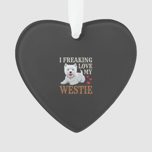 Typographie de l'amour du chien Westie (devant)