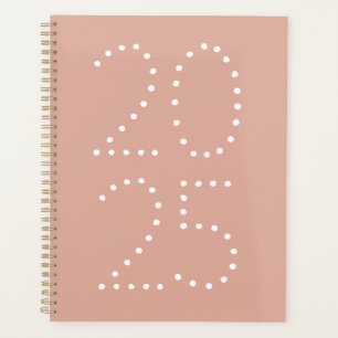 Typographie de l'année moderne rose pâle