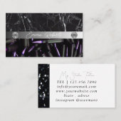 Typographie de l'encre Tattoo Artiste Carte de vis (Devant / Derrière)