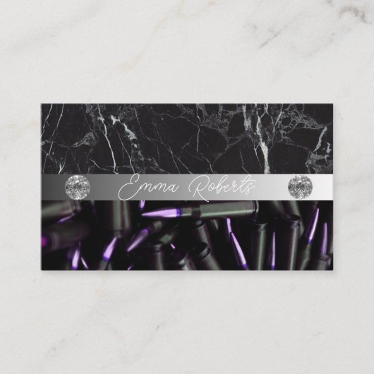 Typographie de l'encre Tattoo Artiste Carte de vis (Devant)