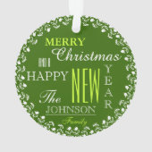 Typographie de l'ornement de Noël (dos)