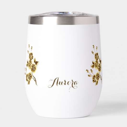 Typographie de luxe à paillettes florales or (Avant)