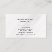 Typographie de maquillage | CARTE DE VISITE (Dos)