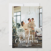 Typographie de neige moderne Photo Joyeuse carte d (Devant)