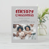 Typographie de neige - Photo de Noël Carte personn (Debout devant)