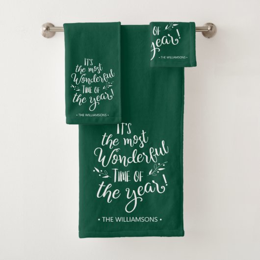 Typographie de Noël moderne verte personnalisée (En situation)