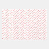 Typographie de Noël Papier à enveloppement rouge e (Devant 2)