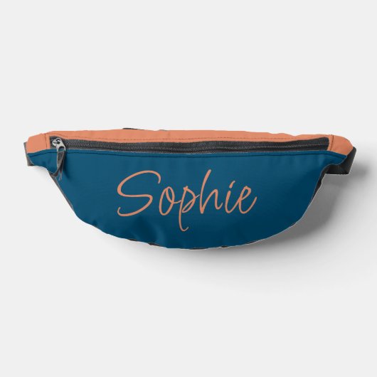 Typographie de nom Bleu et Pêche (Poser)