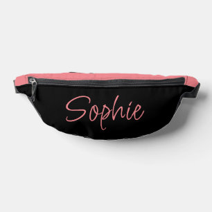 Typographie de nom rose noir et chaud