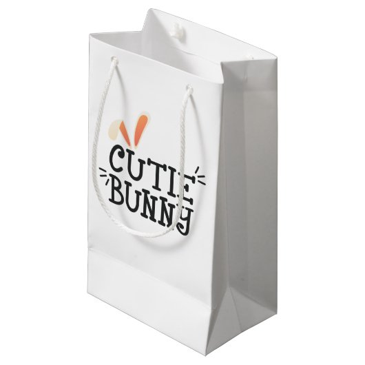 Typographie de Pâques de Bunny Cutie Simple | Sac (Devant Angle)