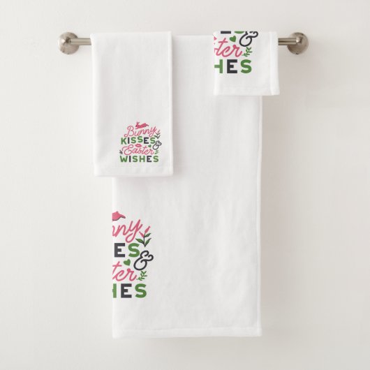 Typographie de Pâques joyeuse - Baisers de lapin (En situation)