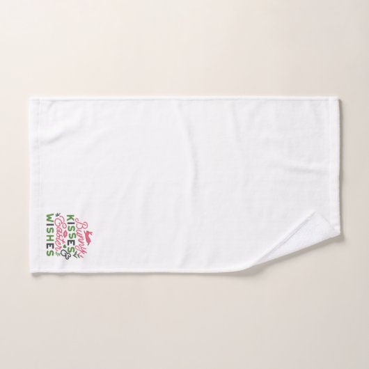Typographie de Pâques joyeuse - Baisers de lapin (Serviette à main)