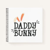 Typographie de Pâques Simple Daddy Bunny | Carnet (Devant)